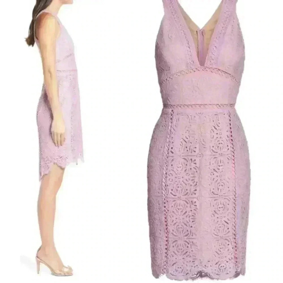 Dusty Pink Harlyn Lace Mini Dress Size XL - Picture 2 of 7